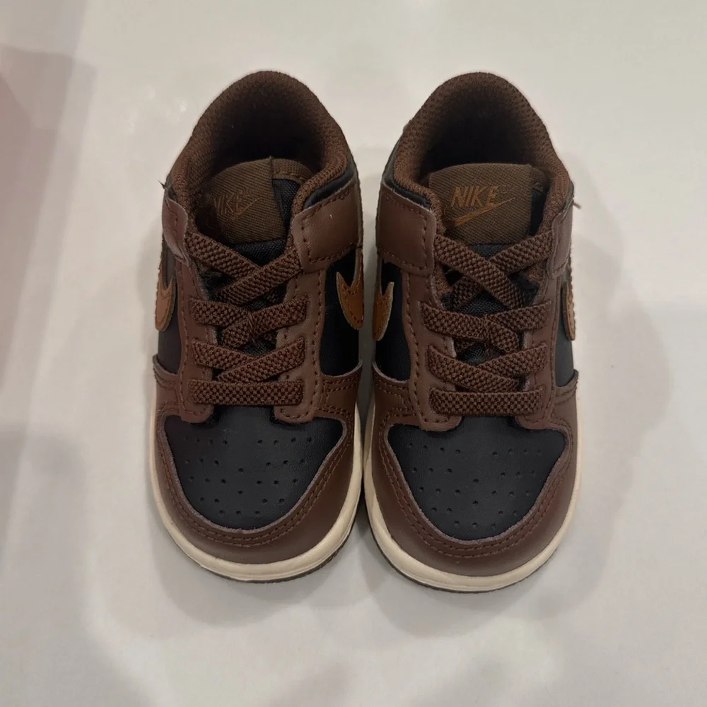 Nike Dunk Low 'Brown Black' Baby/Toddler Shoes size 5C